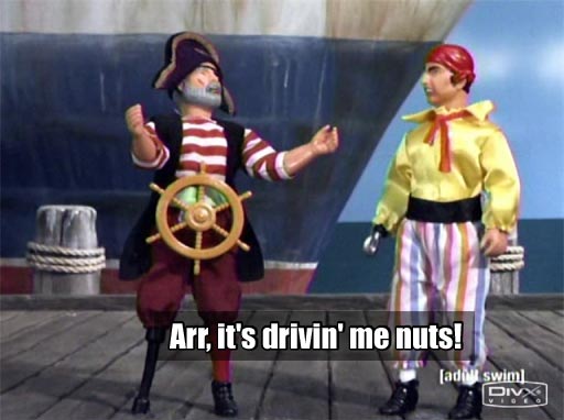 Pirate steering wheel joke